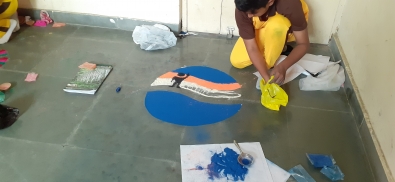 Rangoli Making Competition on Importance of Voting